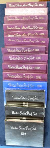 United States Mint Proof Sets 1980-1993
