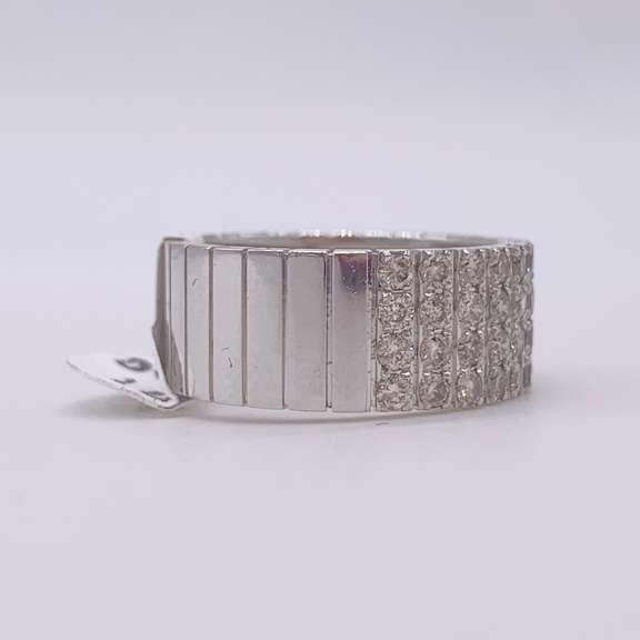 14kt Solid White Gold & Diamond Ring