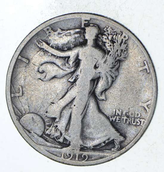 1919-S Walking Liberty Silver Half Dollar - Circulated