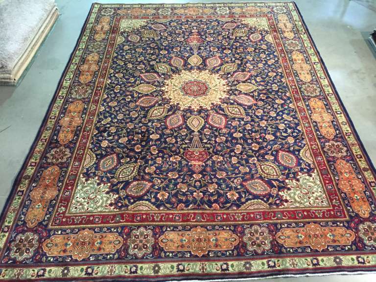 VINTAGE PERSIAN TABRIZ RUG 9.9x13