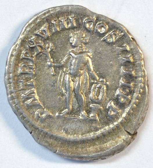 Near Mint Caracalla Roman Silver Denarius, 198-217 AD