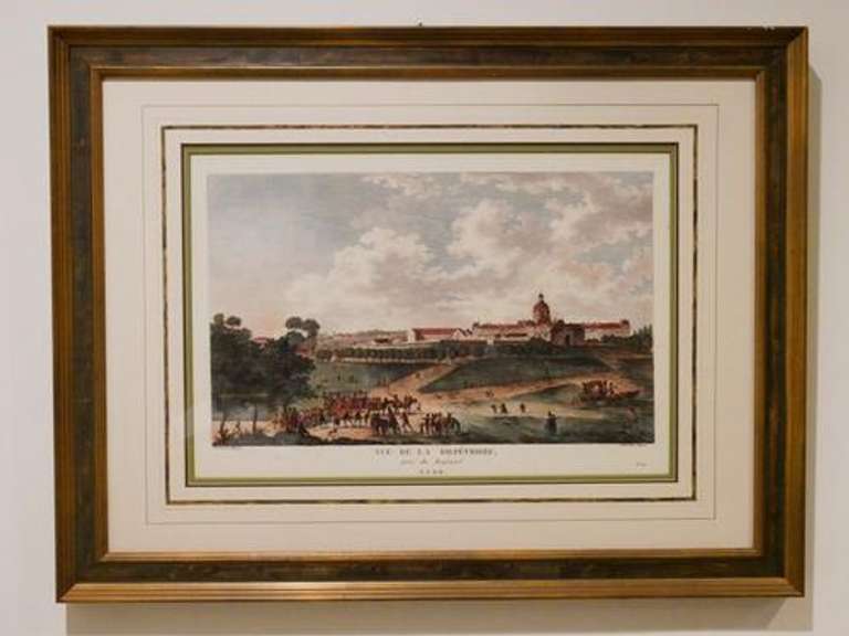 French Lithograph Decorative Art with Luxury Frame