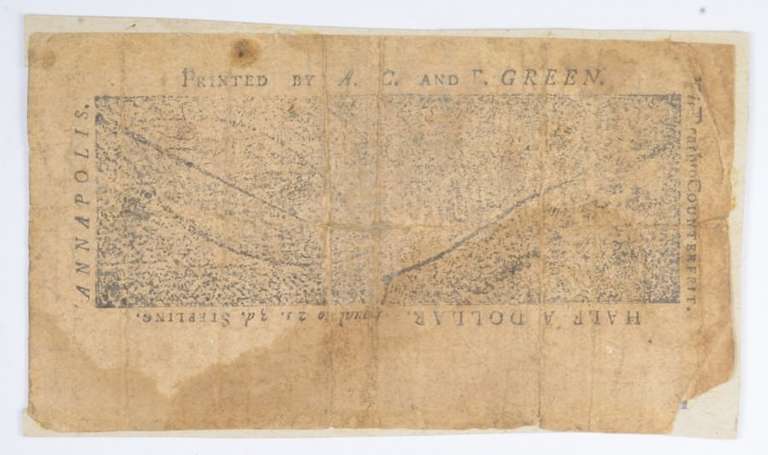 1774 Colonial Maryland - Annapolis Half Dollar Note
