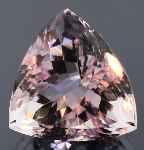 High fire 27.18ct trillion cut platinum pink Amethyst