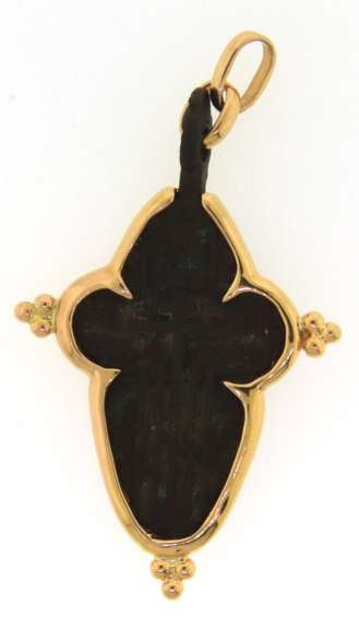 Incredible 18kt Barry Brinker Cross Pendant