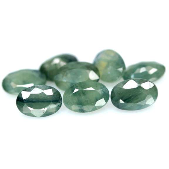 Heated Only! 5.10ct 6x4mm hunter green Sapphires