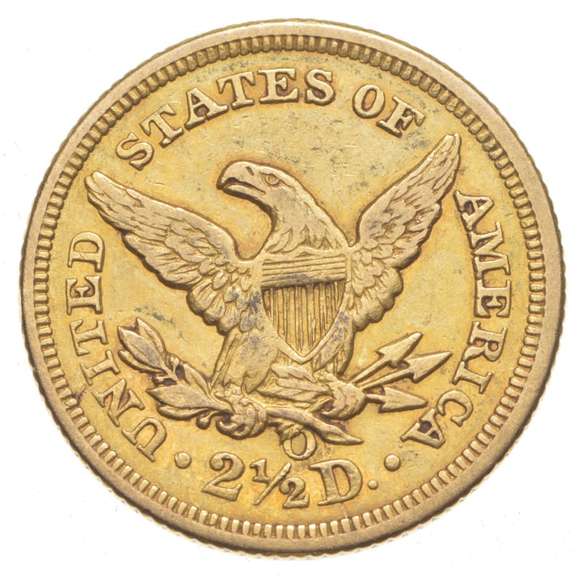 1857-O $2.50 Liberty Head Gold Quarter Eagle