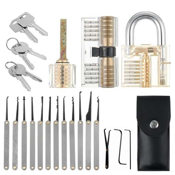 25pcs Unlocking Locksmith Practice Lockpick Tool Kits