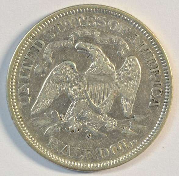 Very attractive 1876-S Seated Liberty Half Dollar. XF/AU