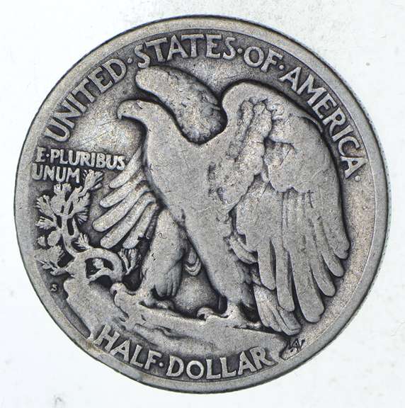 1919-S Walking Liberty Silver Half Dollar - Circulated