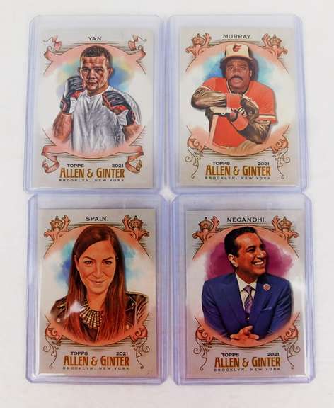 4 Allen & Ginter World Champions Sports Cards