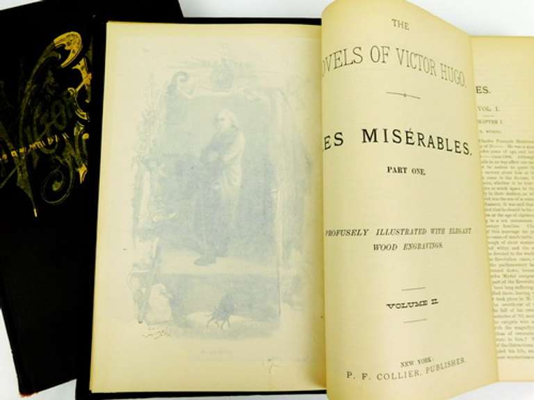 Rare! 2 Volumes Antique Victor Hugo's Les Miserables