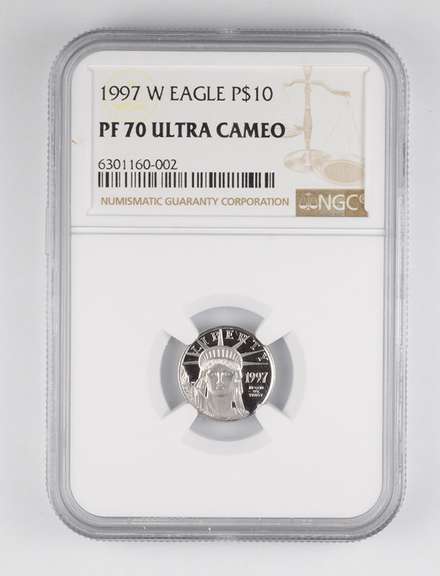 PF70 UCAM 1997-W $10 American 1/10 Oz .999 Platinum Eagle - NGC