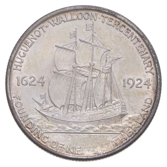 1924 Huguenot Walloon Tercentenary Commemorative Half Dollar