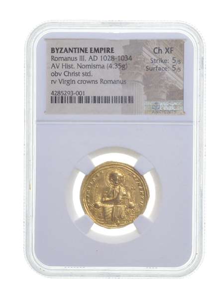 Ch XF AD 1028-1034 Byzantine Empire Romanus III AV Hist. Nomisma - NGC