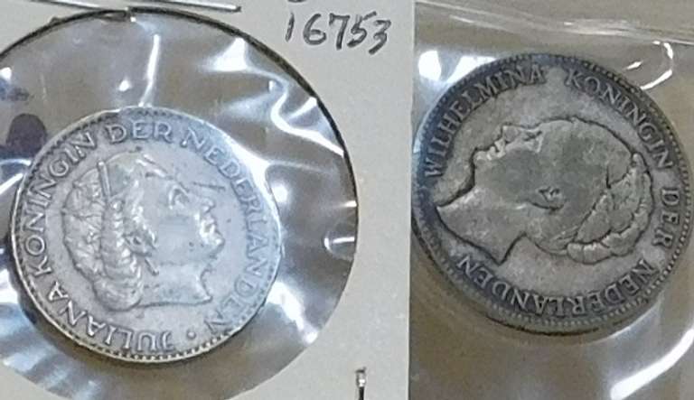 Silver Type Set Lg & reduced 1 Gulden