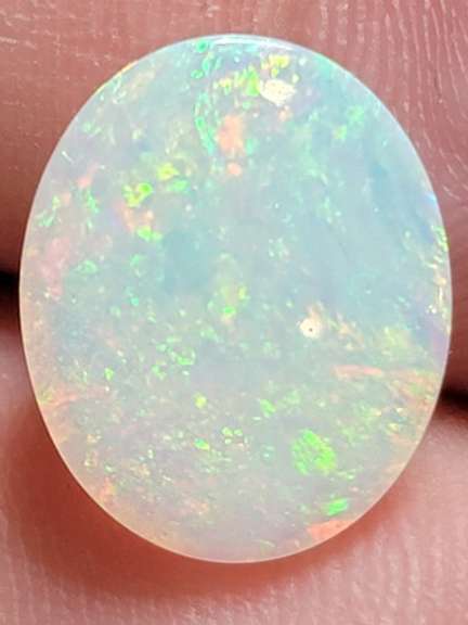 Snow white! FULL BODY 3.07ct fairy fire Welo Opal