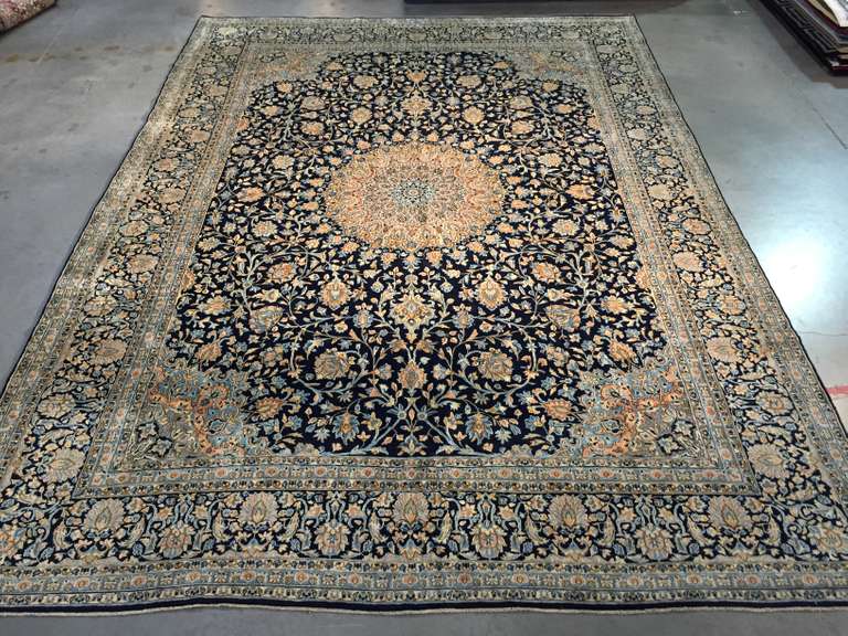 MAGNIFICENT SIGNED PERSIAN KERMAN RUG 9.7x13.2