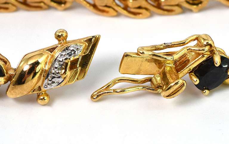 Decadent Sapphire Bracelet in Vermeil