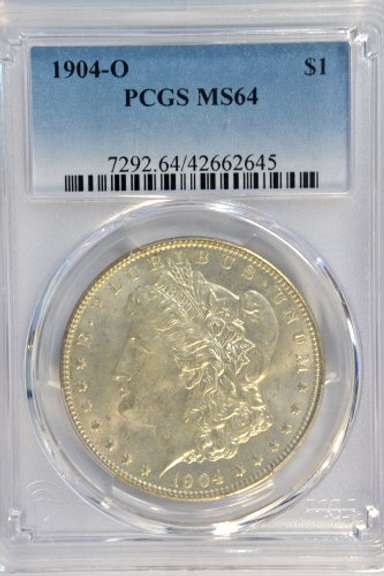 Virtual Gem BU 1904-O Morgan Silver Dollar. PCGS MS64