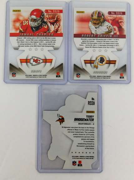 3 Panini Rookies & Stars Football Cards