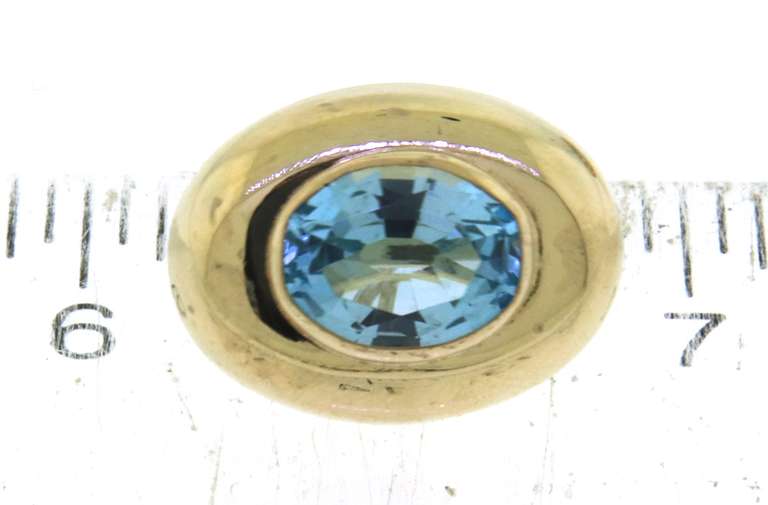 Dreamy Yellow Gold Blue Topaz Earrings