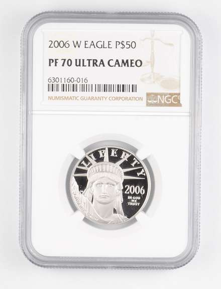 PF70UCAM 2006-W $50 American Platinum Eagle 1/2 Oz .999 Platinum NGC