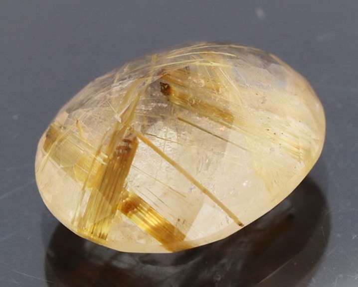 Fully faceted 9.10ct golden rutile Quartz