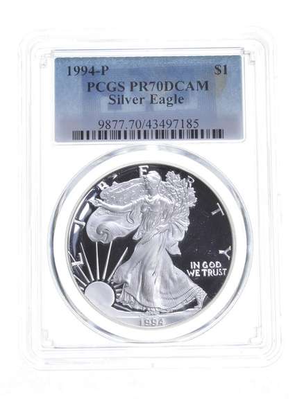 PR70 DCAM 1994-P American Silver Eagle - Graded PCGS