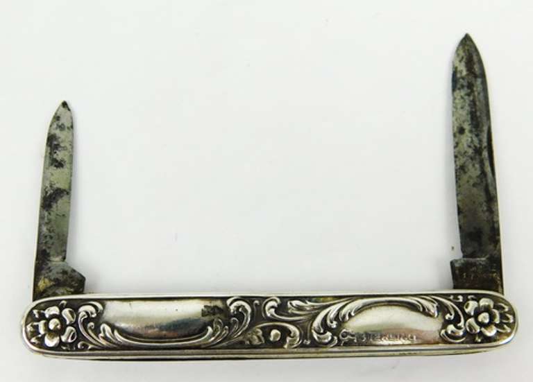 Antique Sterling Silver Pocket Knife