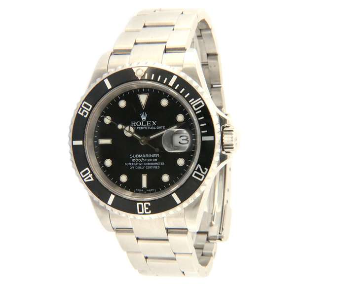 Rolex Submariner Black Bezel on Oyster Bracelet Watch