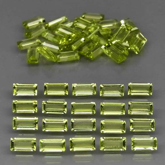 Dazzling 6.20ct untreated apple green Peridot set