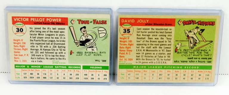2 Topps 1955 Baseball Cards