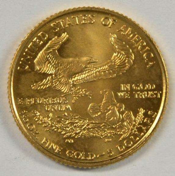 Scarcer Gem BU 1996 $5 American Gold Eagle