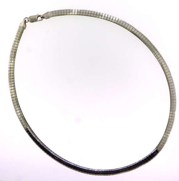 Italian Sterling Silver Omega Necklace