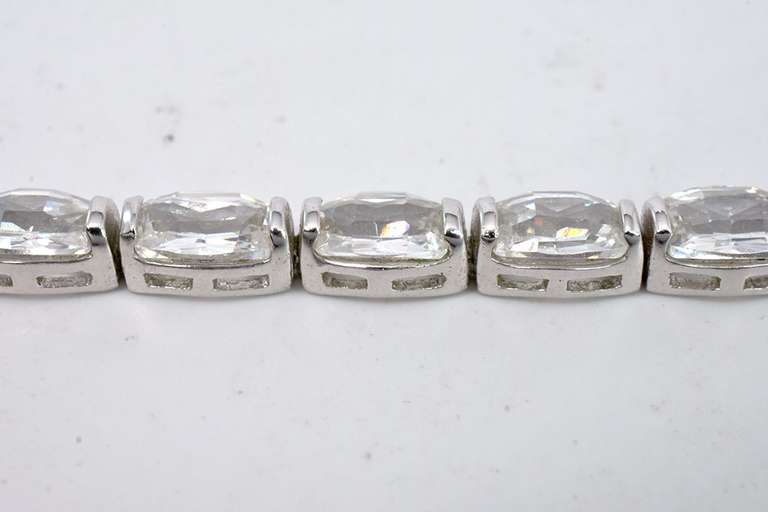 Flashy CZ Tennis Bracelet in Sterling Silver