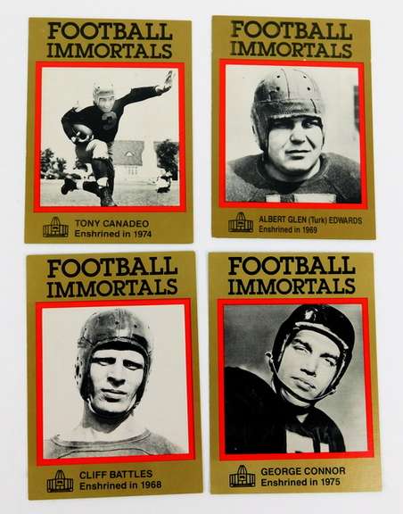 4 Football Immortals Football Cards