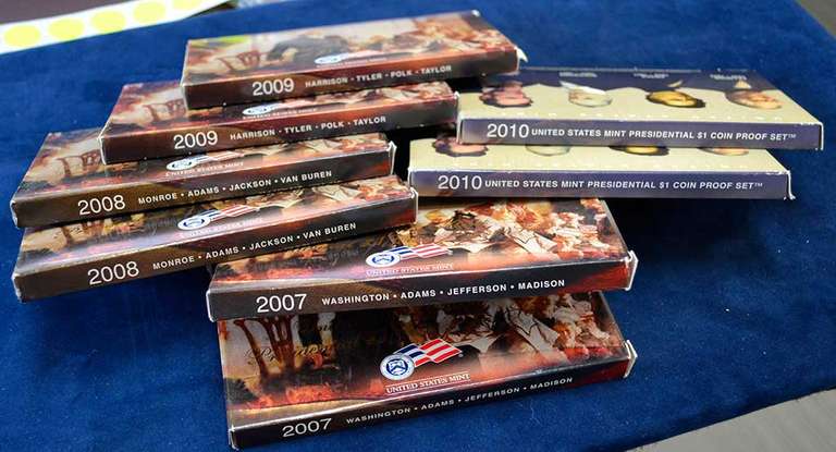 United States Mint Presidential $1 Coin Proof Set. 2007-2010, 2 Sets For Each Year.