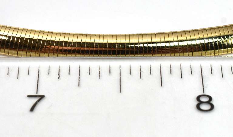 Slick Omega Necklace in 14KT Yellow Gold