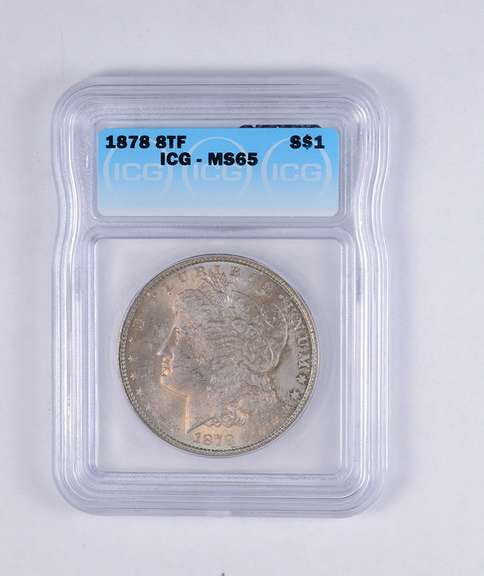 MS65 1878 Morgan Silver Dollar - 8TF - Graded ICG