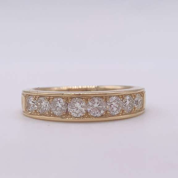 14kt Solid Gold & Diamond Band Ring