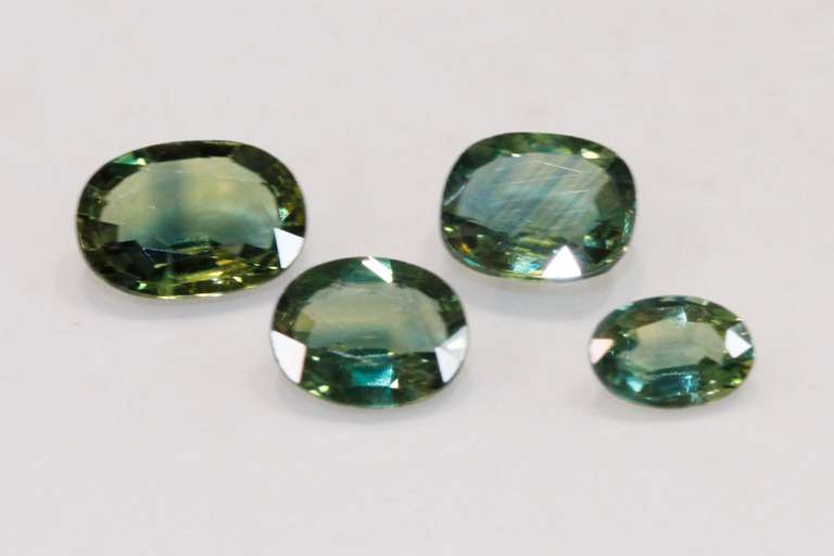 Natural Teal Sapphires - Lot of 4
