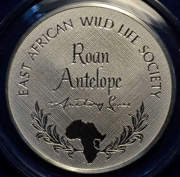 East African Wildlife Society 6 Sterling Silver Coins Lot.