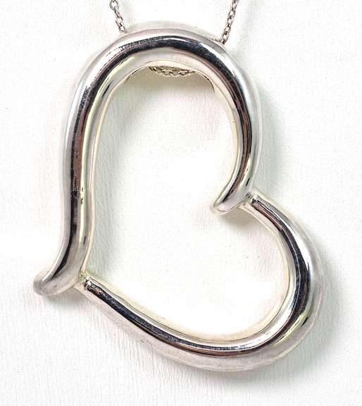 Fun & Chunky Heart Necklace in Sterling Silver