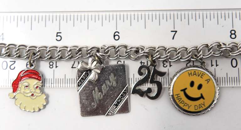 Vintage Sterling Silver Charm Bracelet