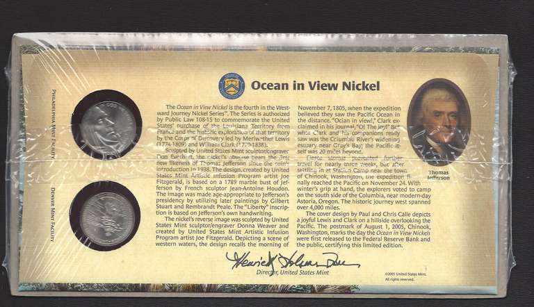 2005-D Ocean in View Nickel set in original holder