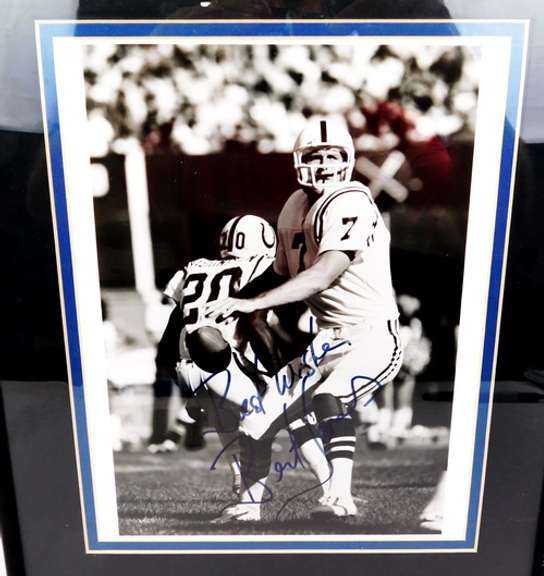 Bert Jones Autographed Framed Photo