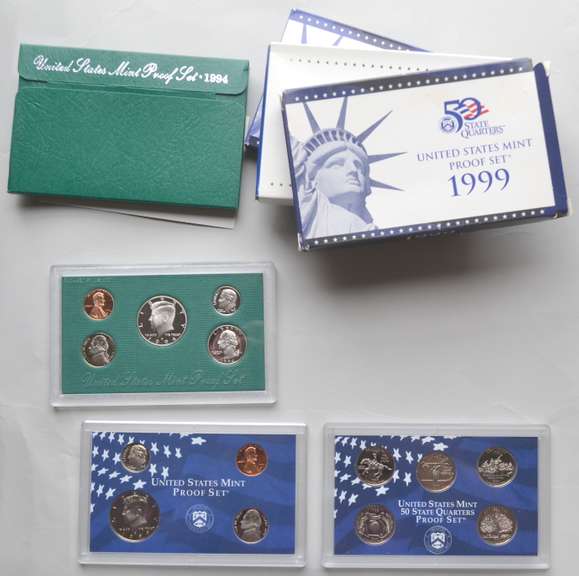 1994 1999 2000 & 2007 US Proof Sets