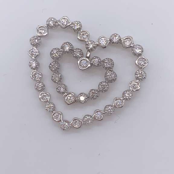 14kt Solid Gold & Diamond Pendant