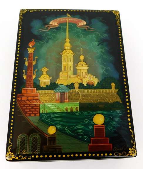 Artist Signed Vintage Handpainted Russian Box